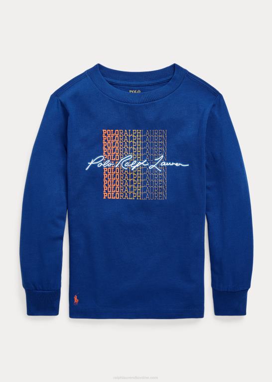 safir stjerne børn Ralph Lauren jersey langærmet t-shirt med logo Z426B6461