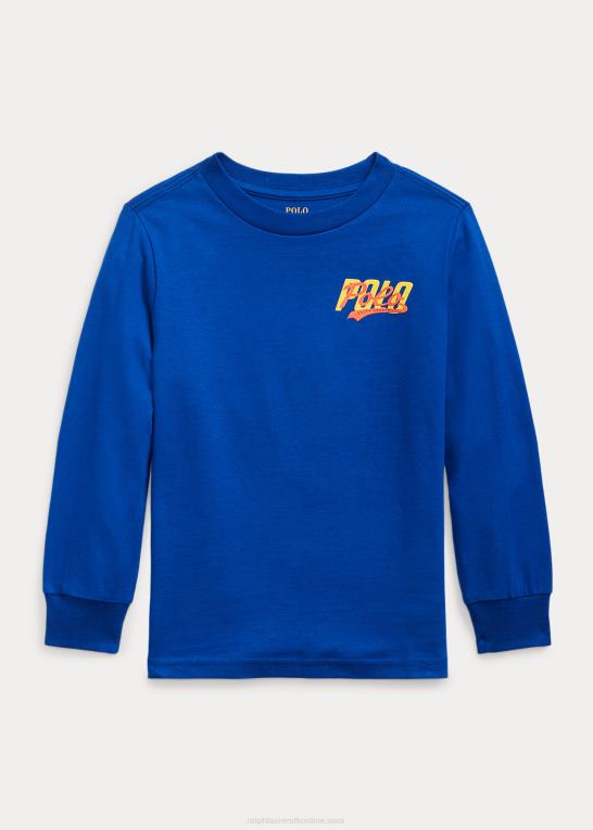 safir stjerne børn Ralph Lauren jersey langærmet t-shirt med logo Z426B6528