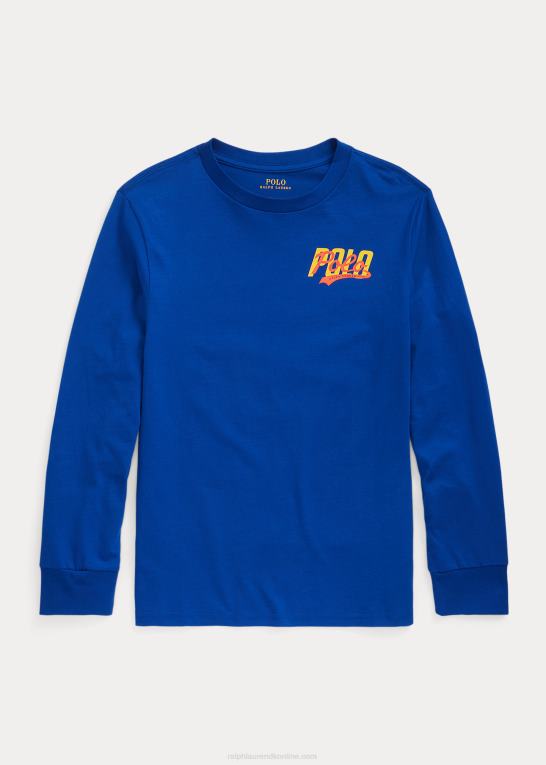 safir stjerne børn Ralph Lauren jersey langærmet t-shirt med logo Z426B6669