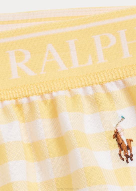 majs gul vask børn Ralph Lauren jersey t-shirt & twill kort sovesæt Z426B7321