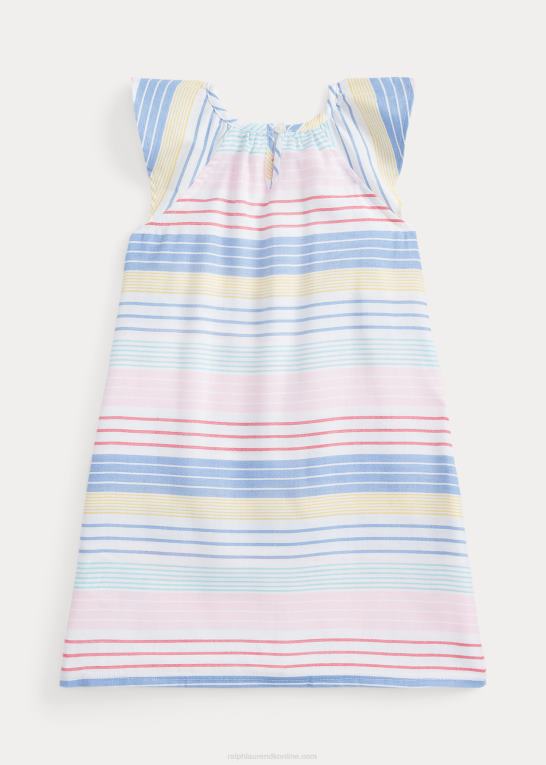 multi børn Ralph Lauren stribet twill natkjole Z426B7318