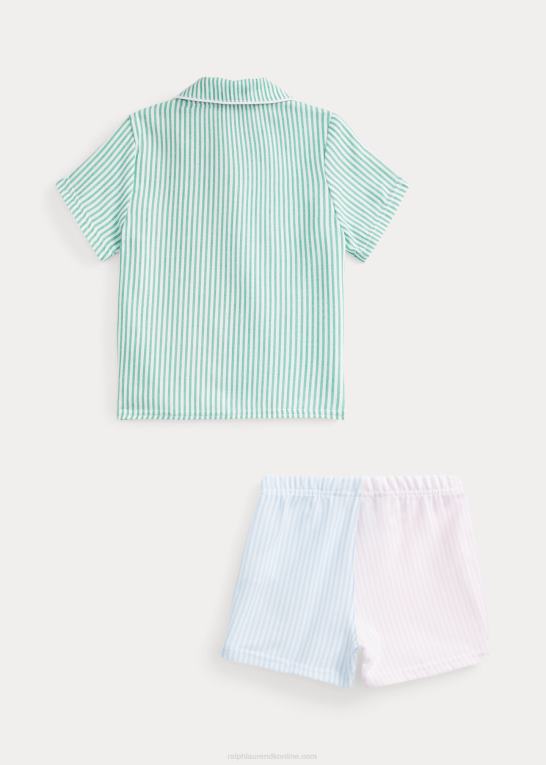 oxford multi børn Ralph Lauren twill sjovt sovesæt Z426B7310