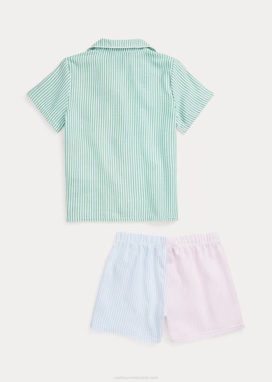 oxford multi børn Ralph Lauren twill sjovt sovesæt Z426B7311