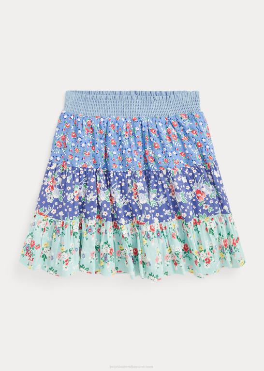blomstret børn Ralph Lauren blomstret bomuldsnederdel Z426B7074