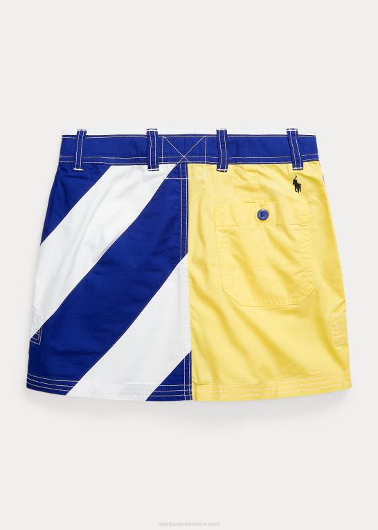 multi børn Ralph Lauren farveblokeret nederdel i bomuldstwill Z426B7104