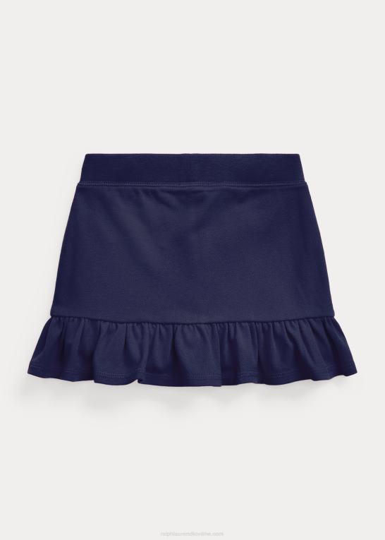 raffineret navy/tone af pink børn Ralph Lauren flæsede stretch mesh skort Z426B6880