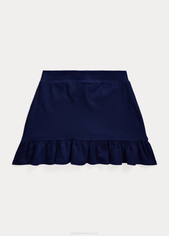 raffineret navy/tone af pink børn Ralph Lauren flæsede stretch mesh skort Z426B6970