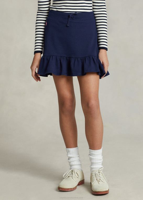raffineret navy/tone af pink børn Ralph Lauren flæsede stretch mesh skort Z426B6970
