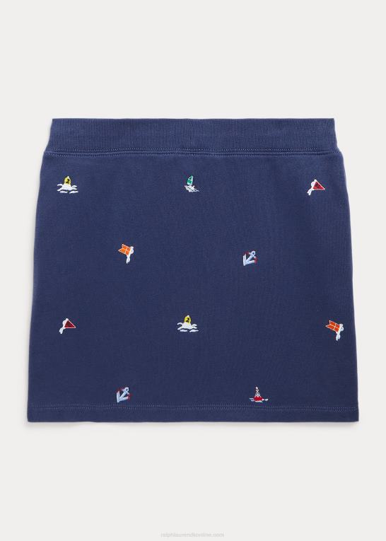 rustik marine børn Ralph Lauren nautisk fleece nederdel Z426B7486