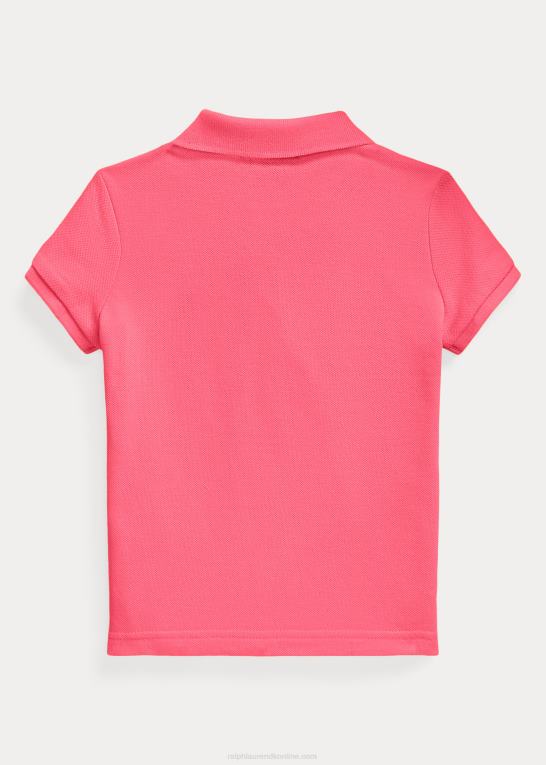 Hot pink børn Ralph Lauren bomulds mesh poloshirt Z426B6742