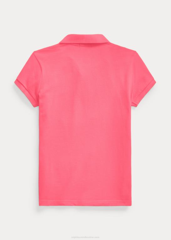 Hot pink børn Ralph Lauren bomulds mesh poloshirt Z426B6981