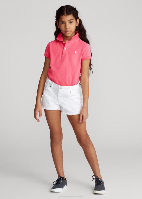 Hot pink børn Ralph Lauren bomulds mesh poloshirt Z426B6981