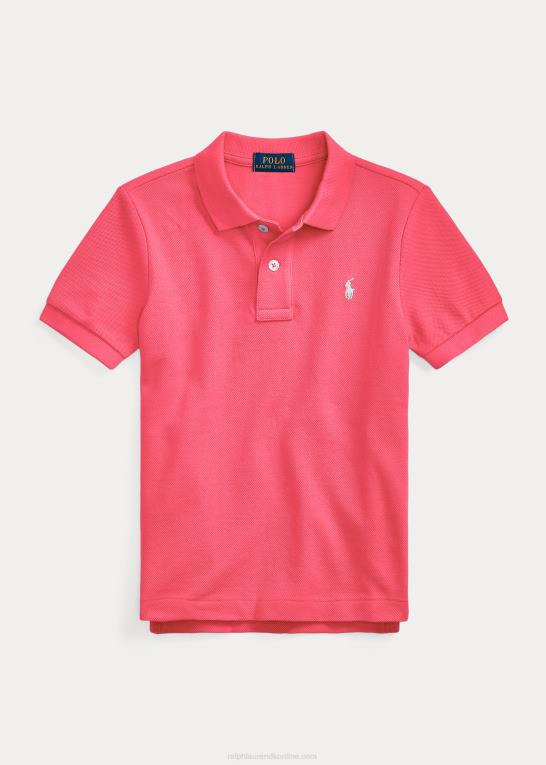 Hot pink børn Ralph Lauren den ikoniske mesh poloshirt Z426B5702