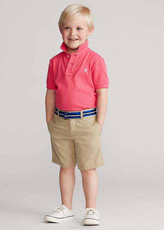 Hot pink børn Ralph Lauren den ikoniske mesh poloshirt Z426B5702