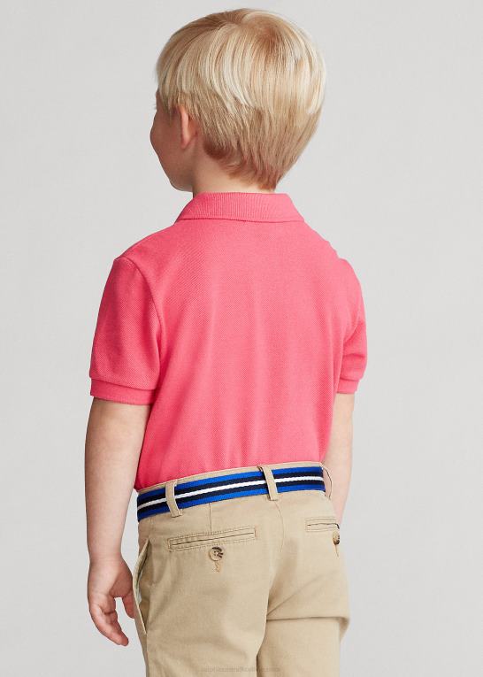 Hot pink børn Ralph Lauren den ikoniske mesh poloshirt Z426B5702