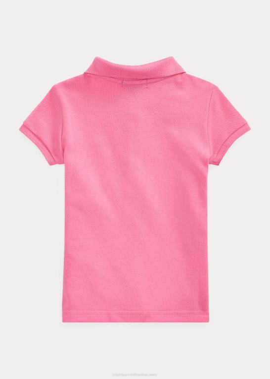 baja pink børn Ralph Lauren stræk bomulds mesh poloshirt Z426B6785