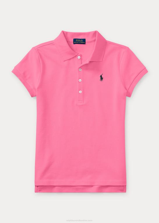 baja pink børn Ralph Lauren stræk bomulds mesh poloshirt Z426B7041