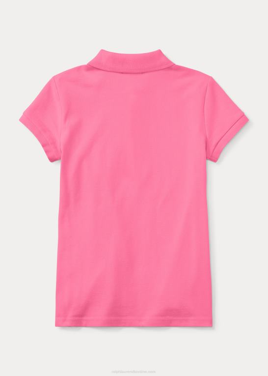 baja pink børn Ralph Lauren stræk bomulds mesh poloshirt Z426B7041
