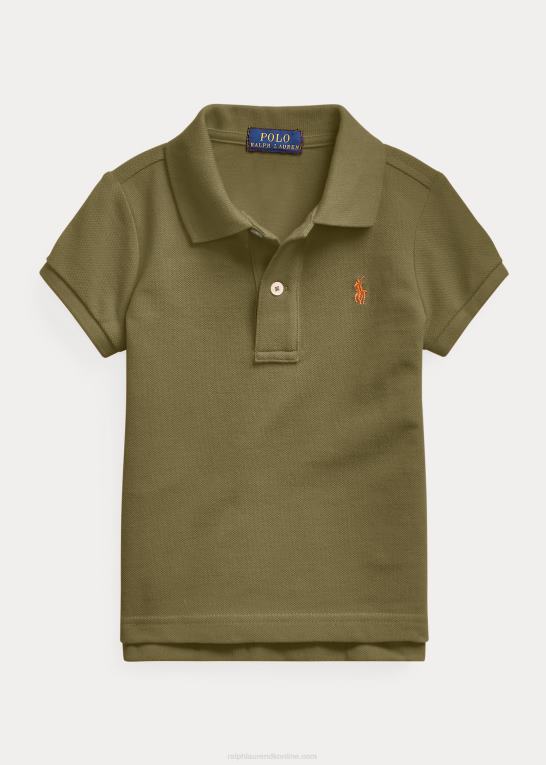 baldakin oliven børn Ralph Lauren bomulds mesh poloshirt Z426B6765