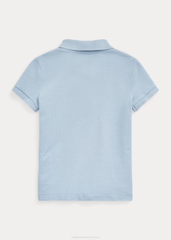 ejendom blå børn Ralph Lauren blomstret poloshirt i bomuldsnet Z426B6846