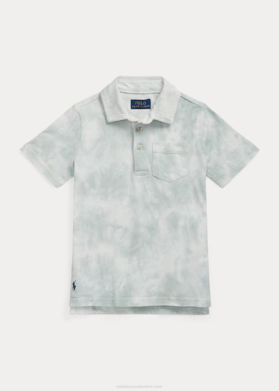 falmet mynte børn Ralph Lauren poloshirt i vasket bomuldsjersey Z426B5732