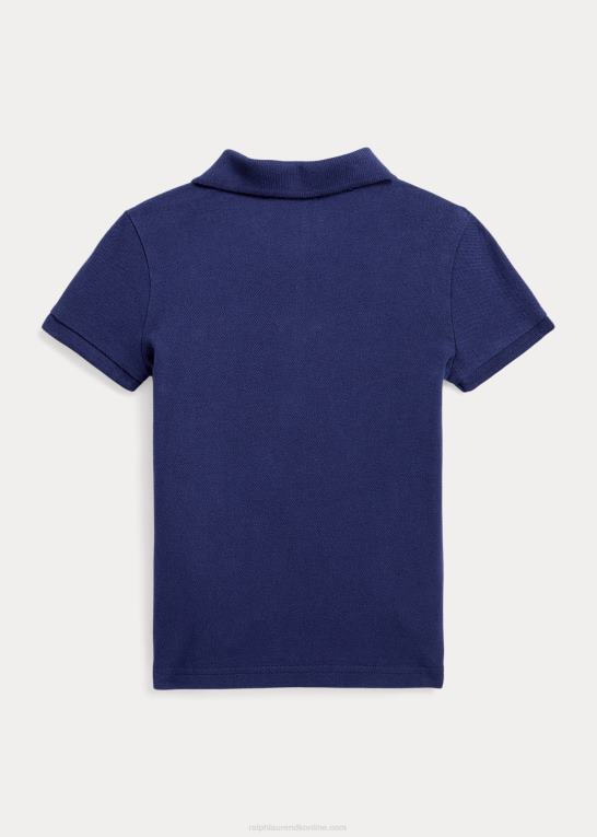 flåde børn Ralph Lauren stræk bomulds mesh poloshirt Z426B9936