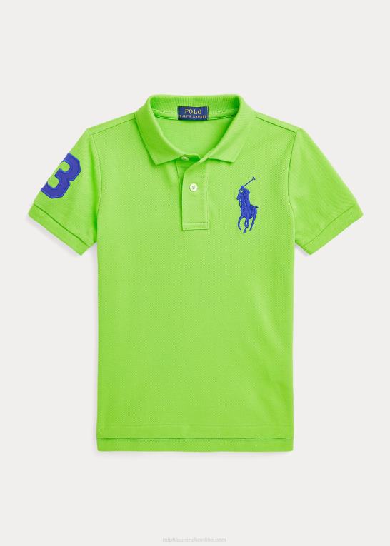 galakse grøn børn Ralph Lauren stor pony bomulds mesh poloshirt Z426B6487