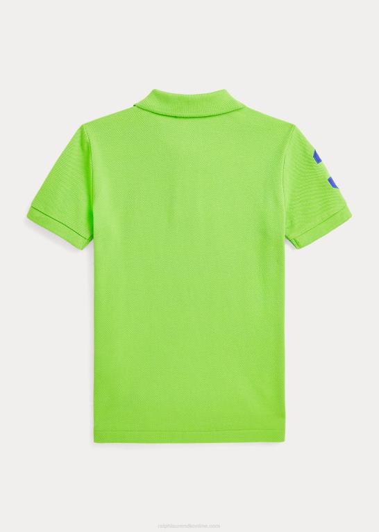 galakse grøn børn Ralph Lauren stor pony bomulds mesh poloshirt Z426B6487