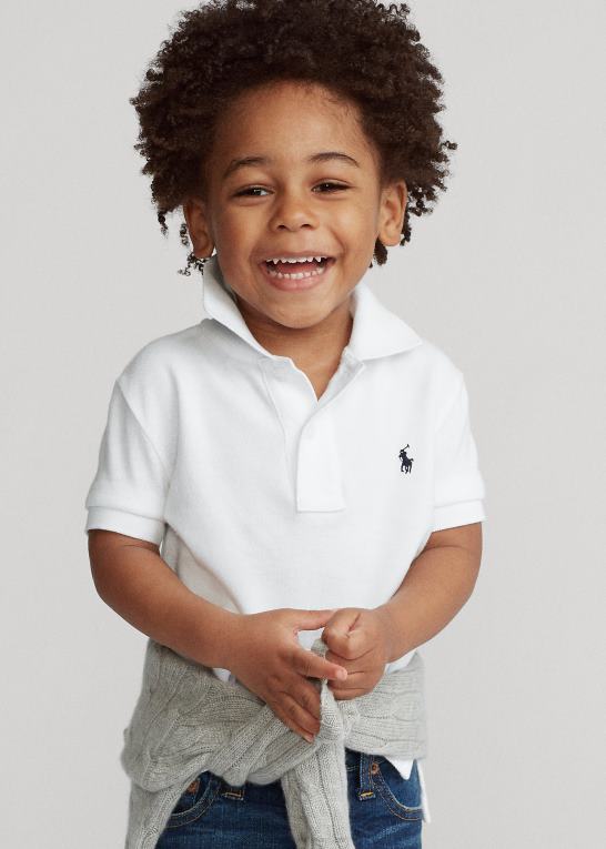hvid børn Ralph Lauren den ikoniske mesh poloshirt Z426B5690