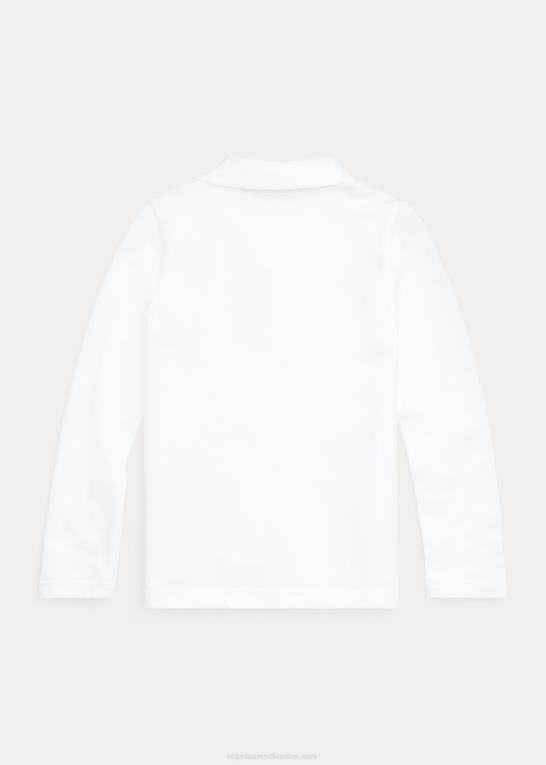 hvid børn Ralph Lauren langærmet uniform polo Z426B6951