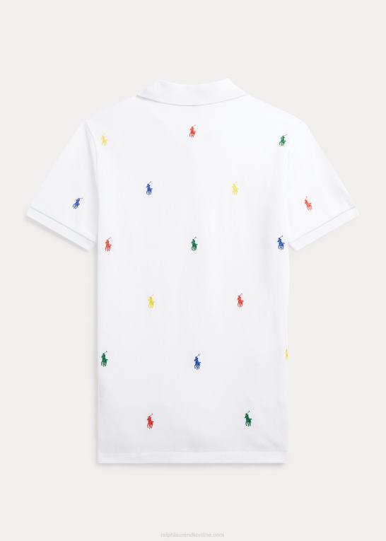 hvid børn Ralph Lauren polo pony bomulds mesh poloshirt Z426B9838