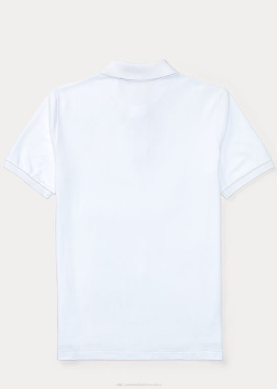 hvid børn Ralph Lauren uniform poloshirt i bomuldsnet Z426B6229