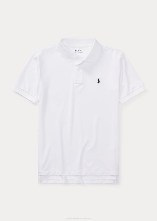 hvid børn Ralph Lauren ydeevne jersey poloshirt Z426B6316