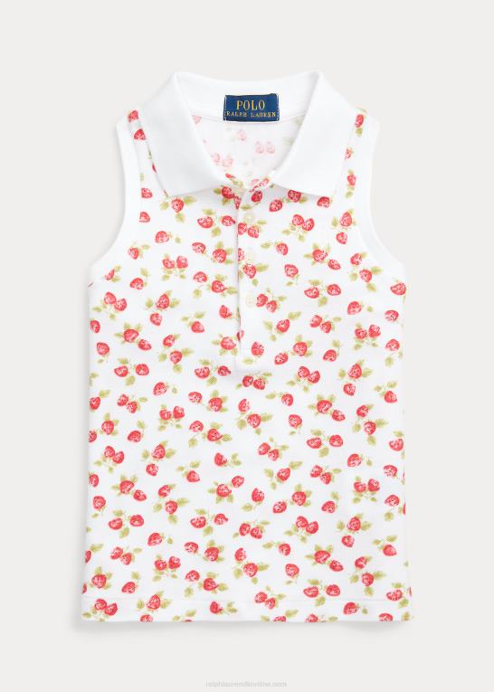 jordbær print børn Ralph Lauren strawberry mesh ærmeløs poloshirt Z426B6821