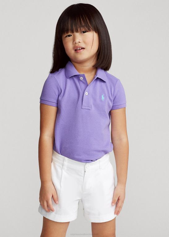 kaktus lilla børn Ralph Lauren bomulds mesh poloshirt Z426B6753