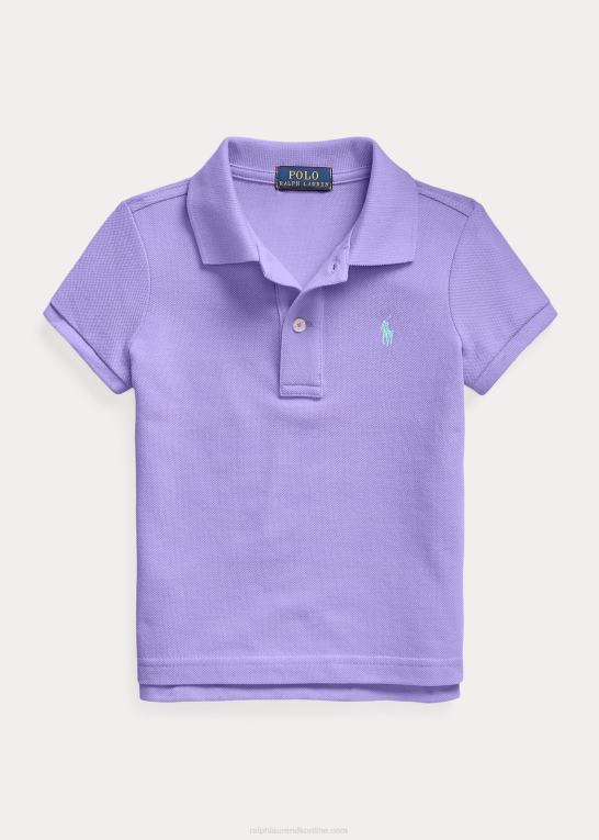 kaktus lilla børn Ralph Lauren bomulds mesh poloshirt Z426B6753