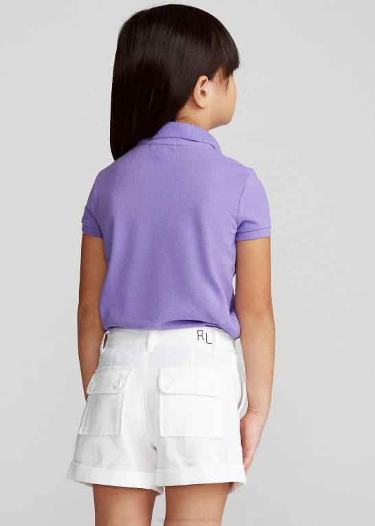 kaktus lilla børn Ralph Lauren bomulds mesh poloshirt Z426B6753