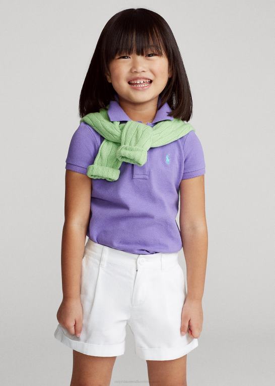 kaktus lilla børn Ralph Lauren bomulds mesh poloshirt Z426B6753