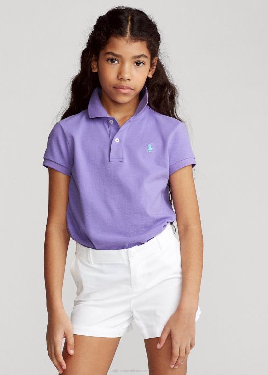 kaktus lilla børn Ralph Lauren bomulds mesh poloshirt Z426B6978