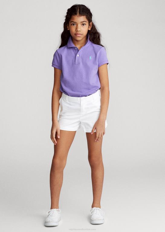 kaktus lilla børn Ralph Lauren bomulds mesh poloshirt Z426B6978