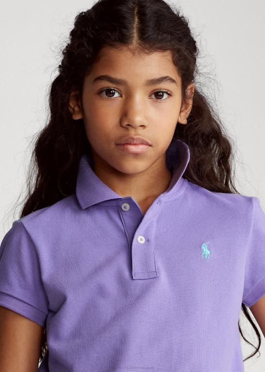 kaktus lilla børn Ralph Lauren bomulds mesh poloshirt Z426B6978