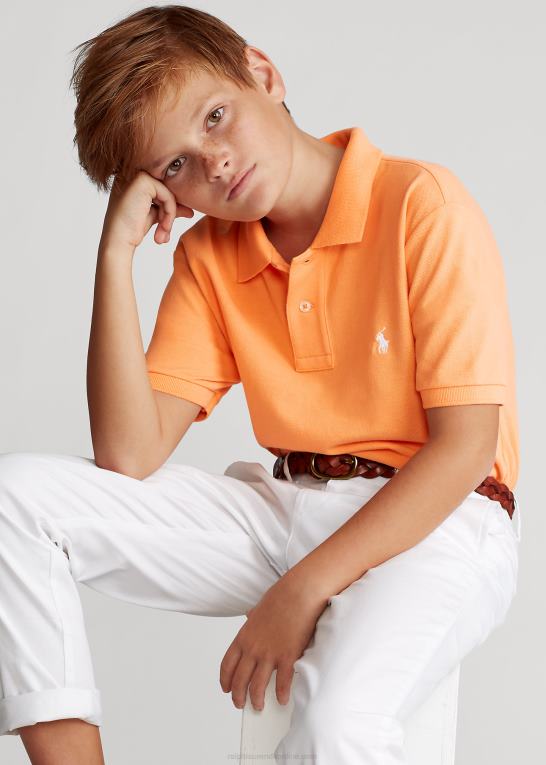 key west orange børn Ralph Lauren den ikoniske mesh poloshirt Z426B6033