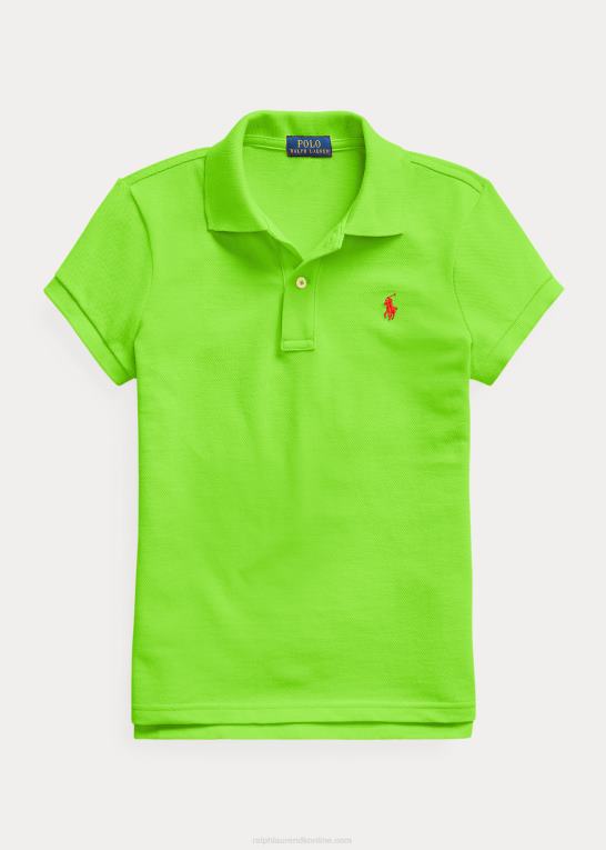 kiwi lime børn Ralph Lauren bomulds mesh poloshirt Z426B6988