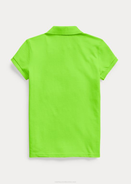 kiwi lime børn Ralph Lauren bomulds mesh poloshirt Z426B6988