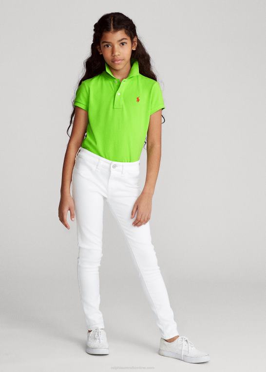 kiwi lime børn Ralph Lauren bomulds mesh poloshirt Z426B6988