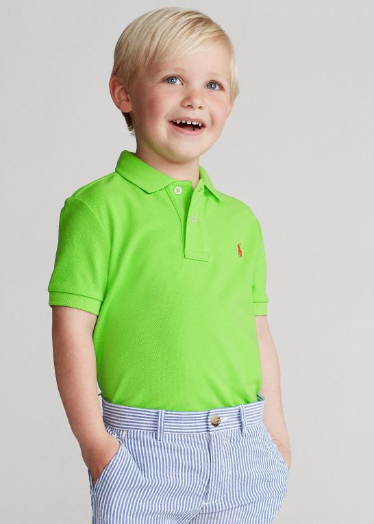 kiwi lime børn Ralph Lauren den ikoniske mesh poloshirt Z426B5681