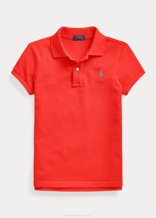 kronblad rose børn Ralph Lauren bomulds mesh poloshirt Z426B7008
