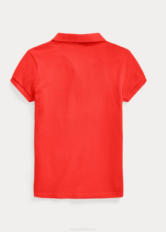 kronblad rose børn Ralph Lauren bomulds mesh poloshirt Z426B7008