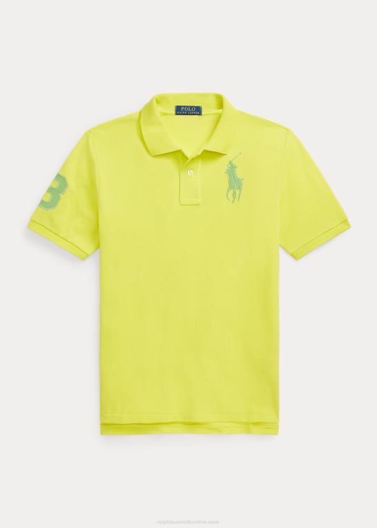 laser gul børn Ralph Lauren klassisk pasform stor pony mesh poloshirt Z426B6628