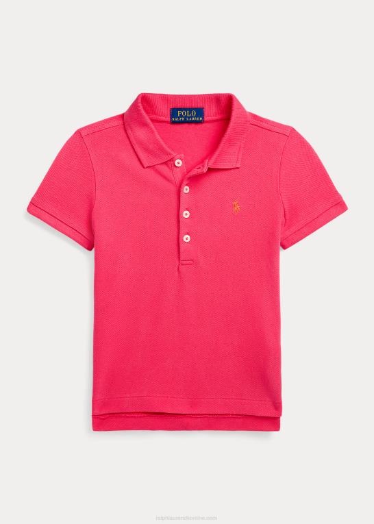 levende pink børn Ralph Lauren stræk bomulds mesh poloshirt Z426B9937